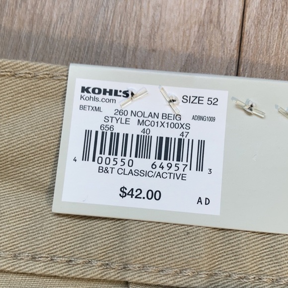 NWT Side elastic tan cargo short Croft & barrow size 52 or 46 - Picture 12 of 16